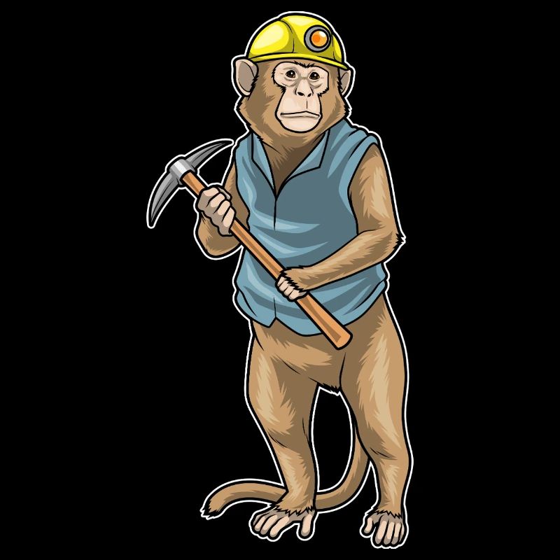 Monkey Miner Pioche Exploitation minière
