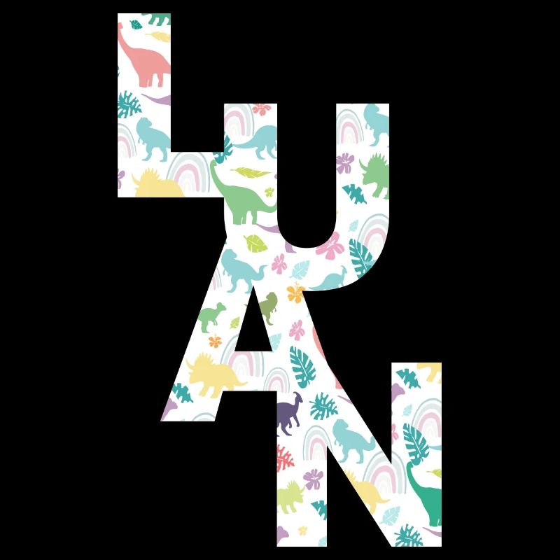 LUAN - Beautiful boy name with dinosaur