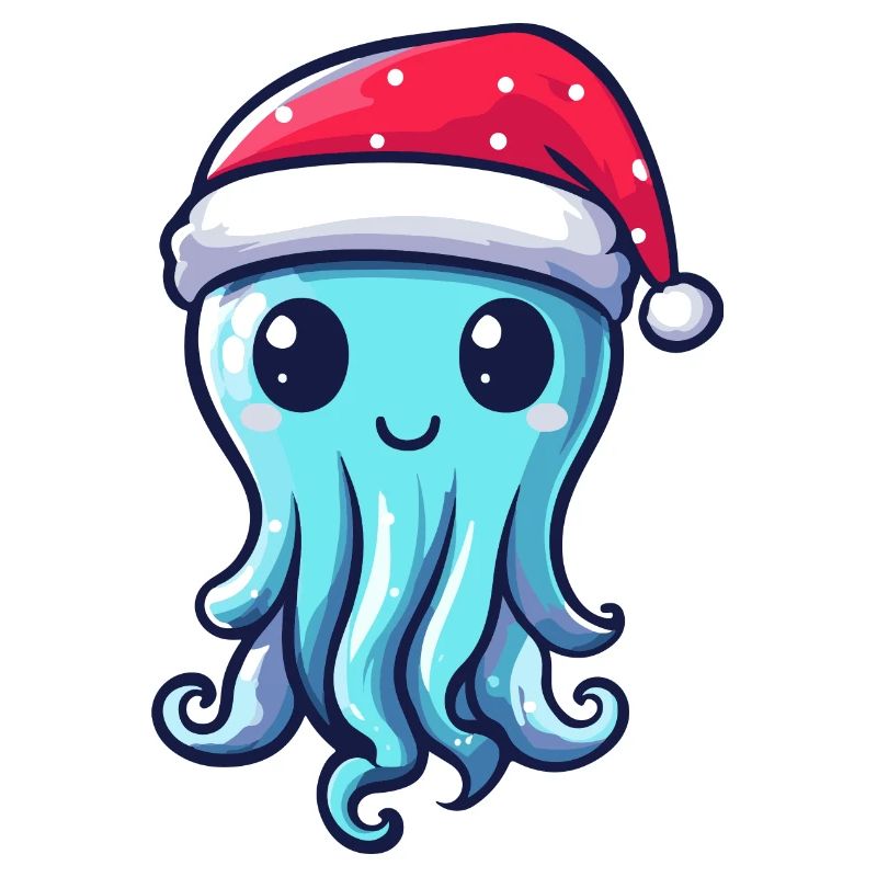 Méduse Noël mignon