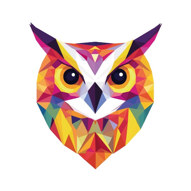 Low Poly Eule – modernes Design für Schlaue