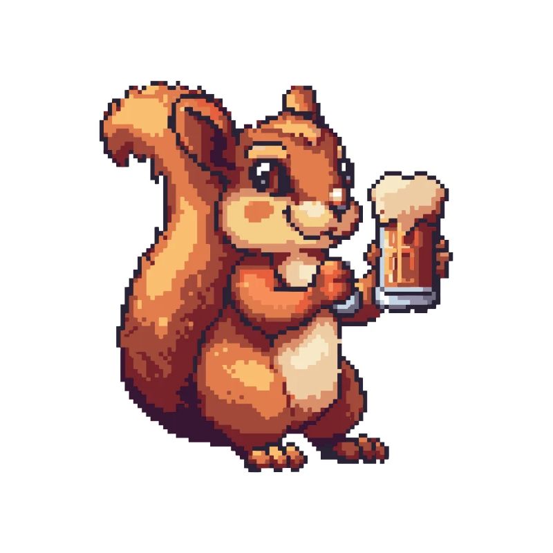 Écureuil Bière Pixel