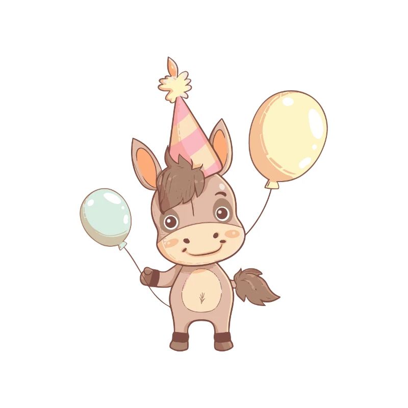 Bande dessinée d’anniversaire d’âne