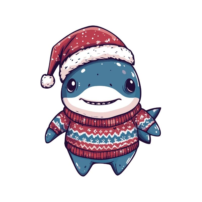 Bande dessinée de Noël requin
