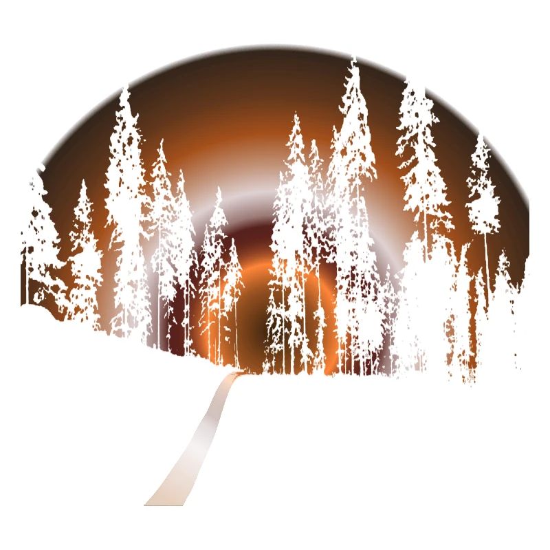 forest silhouette with path brown