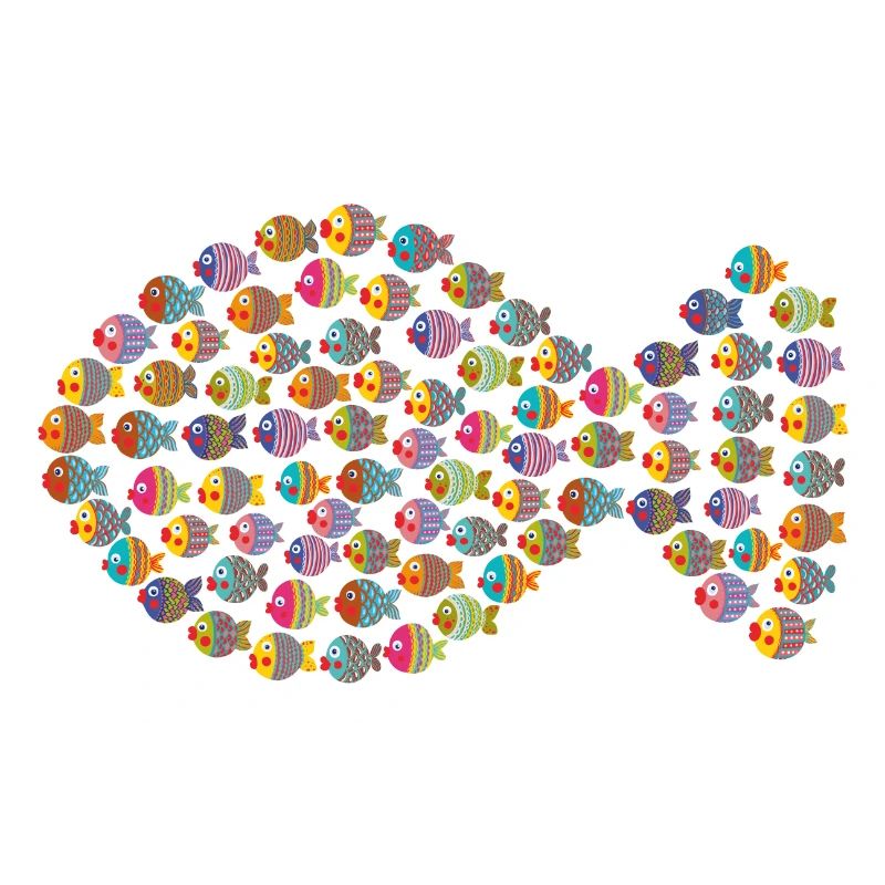 Large fish from many small fish