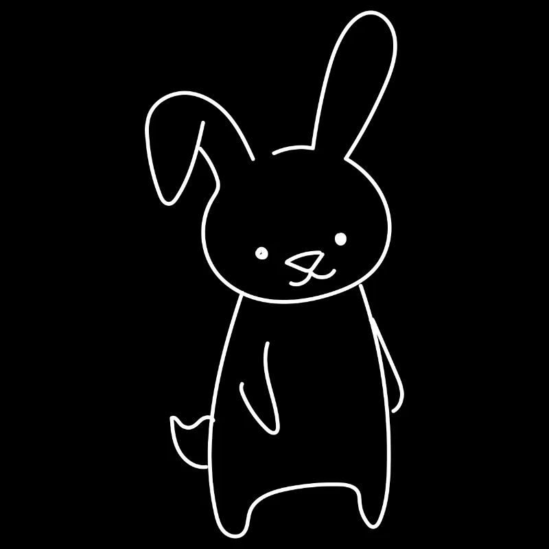 Cute Rabbit Drawing Wildlife Forest Animal