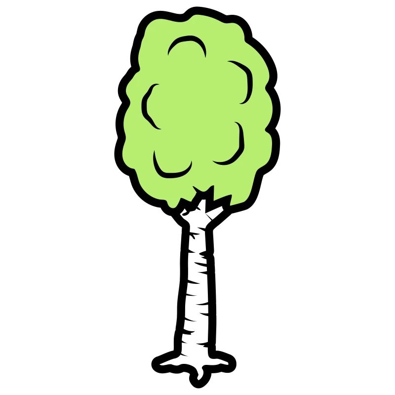 Comic Birch Trees