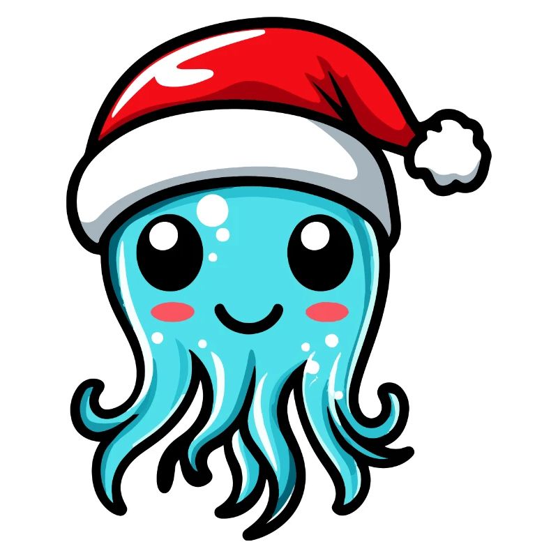 Méduse Noël mignon