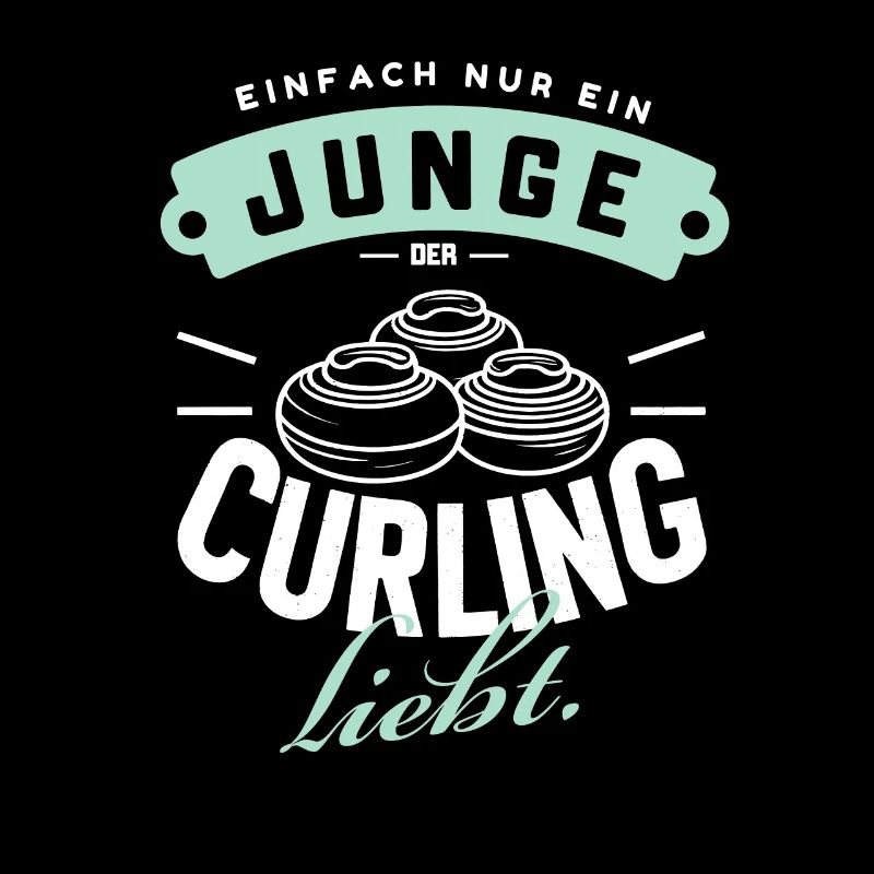 Junge, der Curling liebt