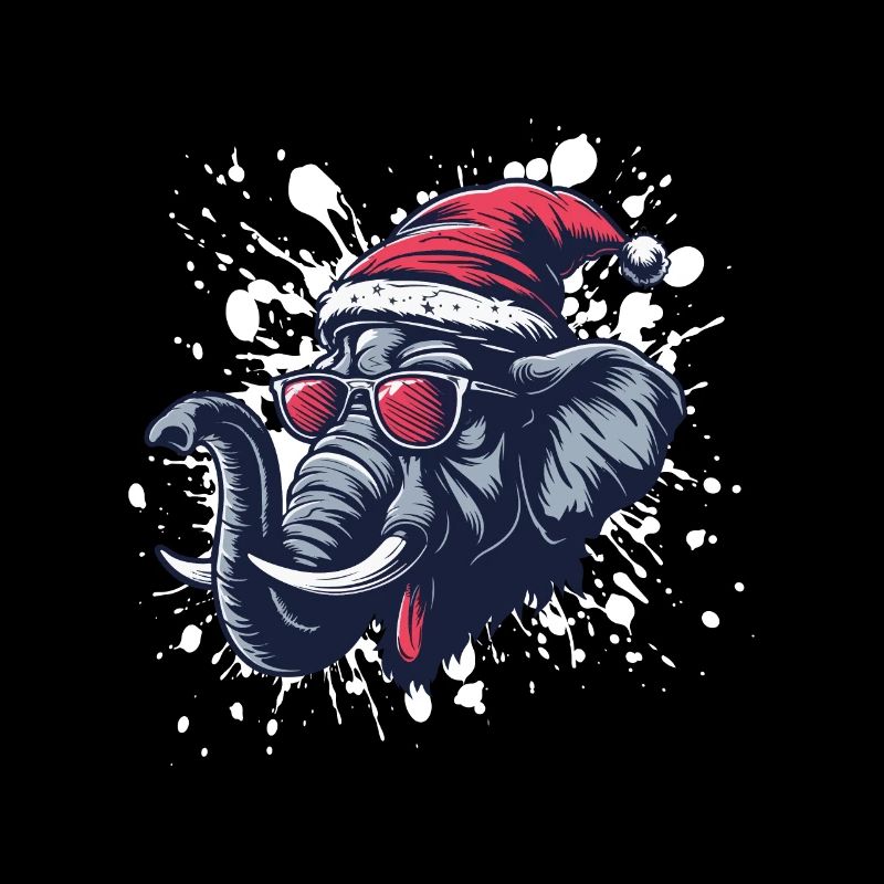 Elephant Mammoth Christmas Funny