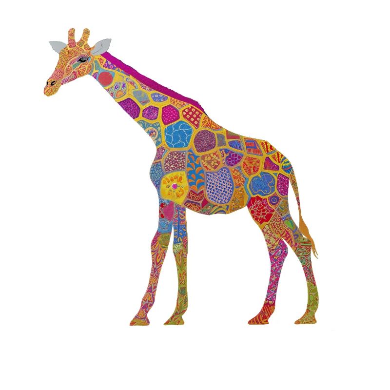 Bunte Giraffe Tier Muster Kinder Geschenk