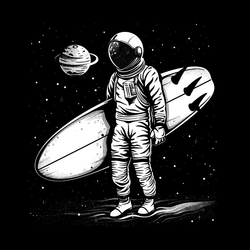 Astronaute de surf Vintage Surfer Cadeau