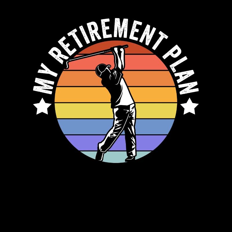 Mens Mon plan de retraite Drôle de golf et de golf