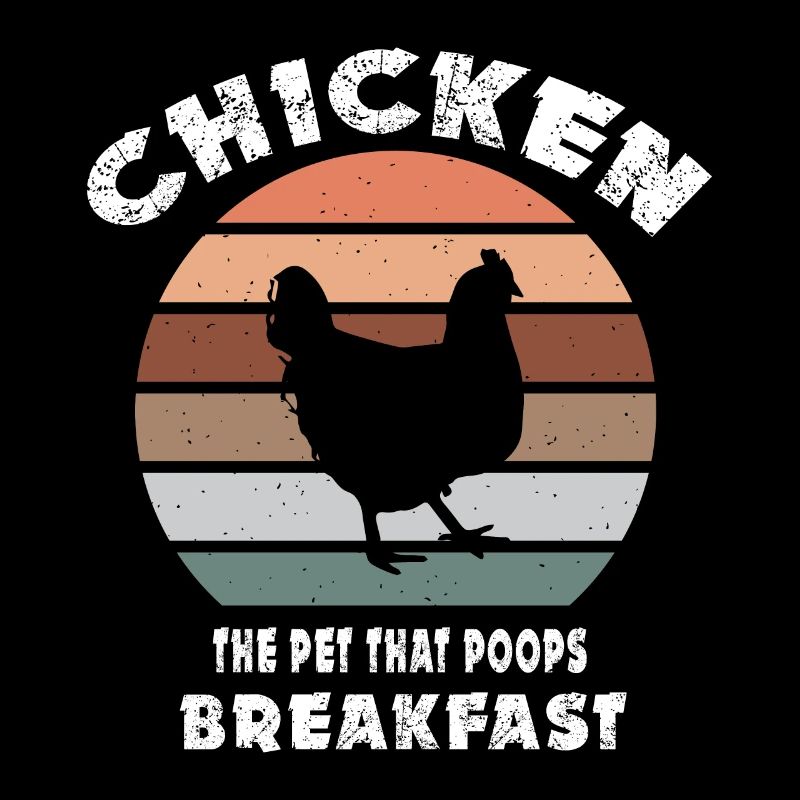 Poulet Le petit déjeuner de caca d’animal -