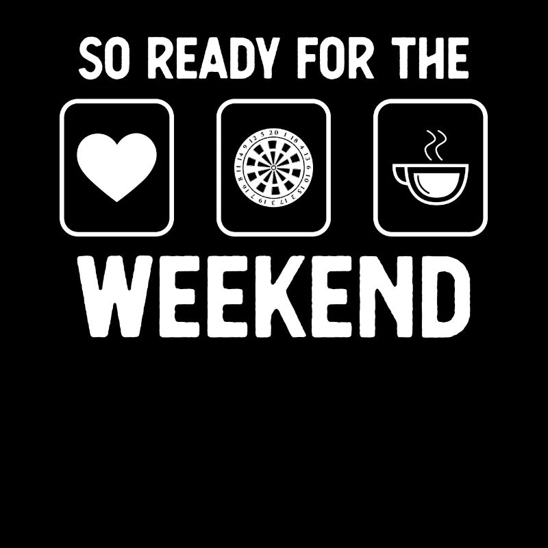 Si prêt pour le week-end - café - jeu de fléchettes