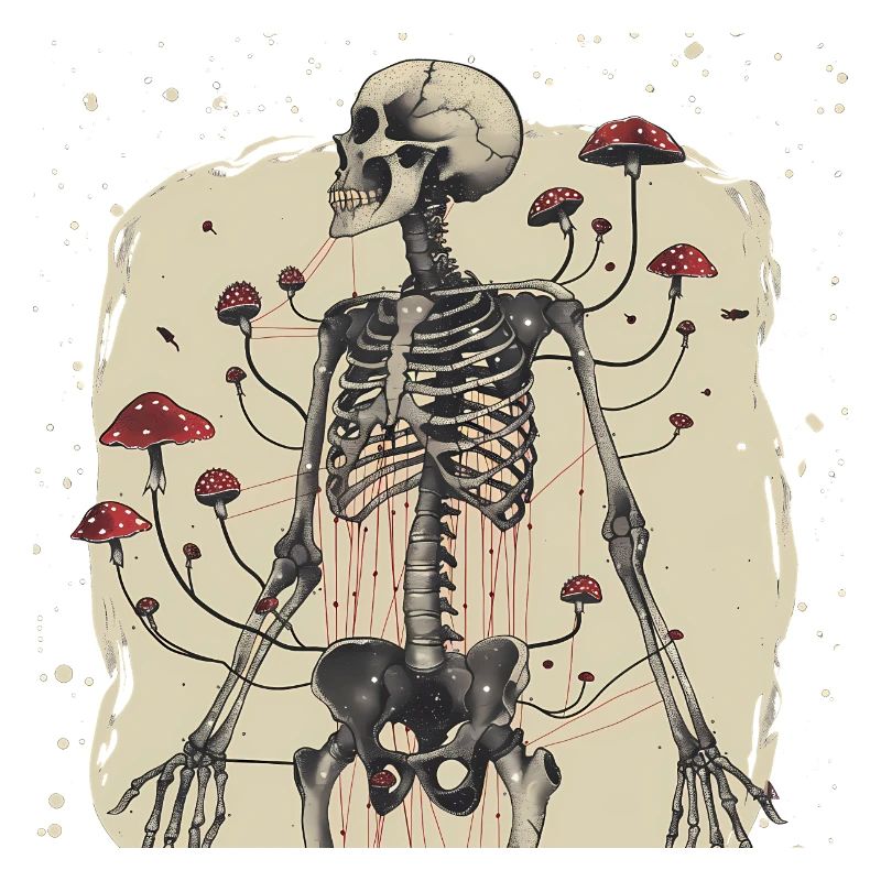 Morbid Horror Toadstool Skeleton