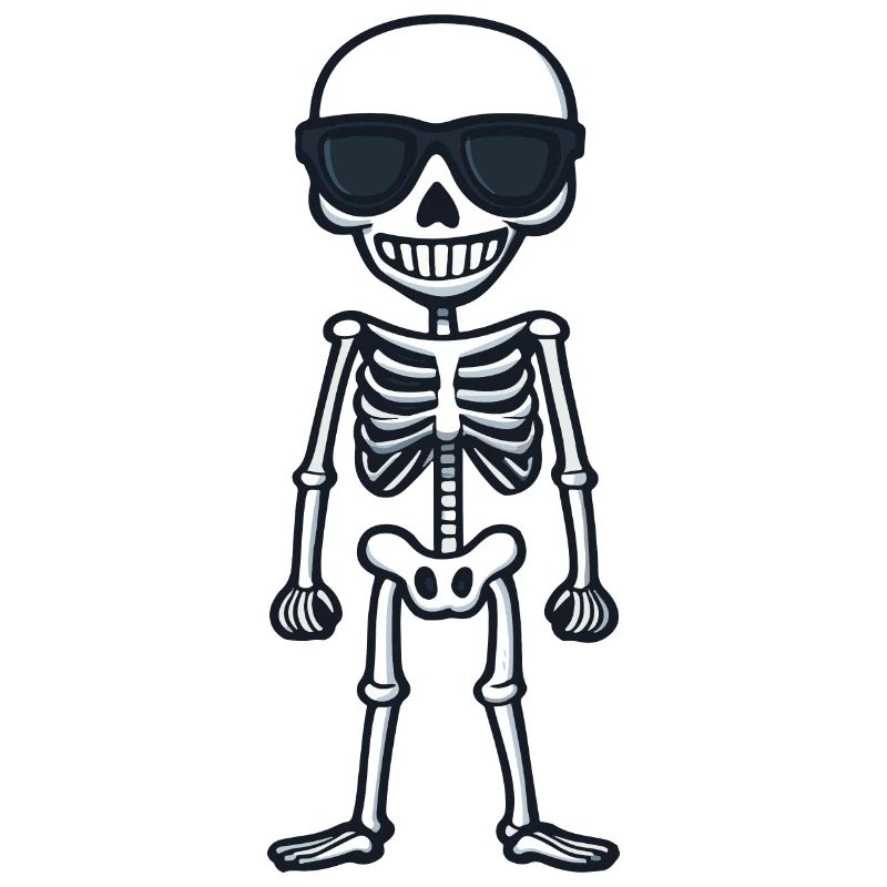 Skeleton Comic Halloween Cool