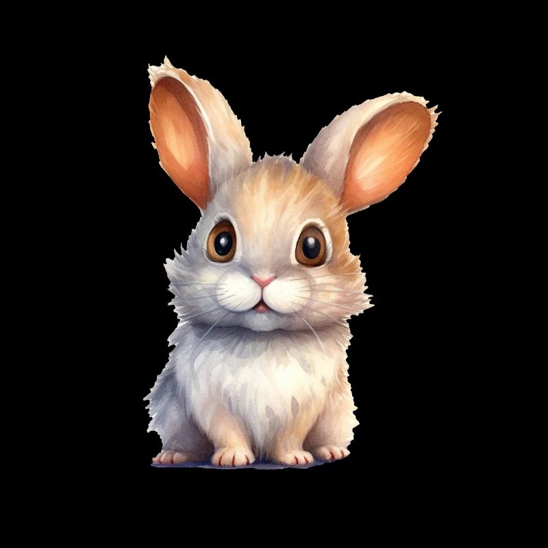 Rabbit Watercolor Drawing