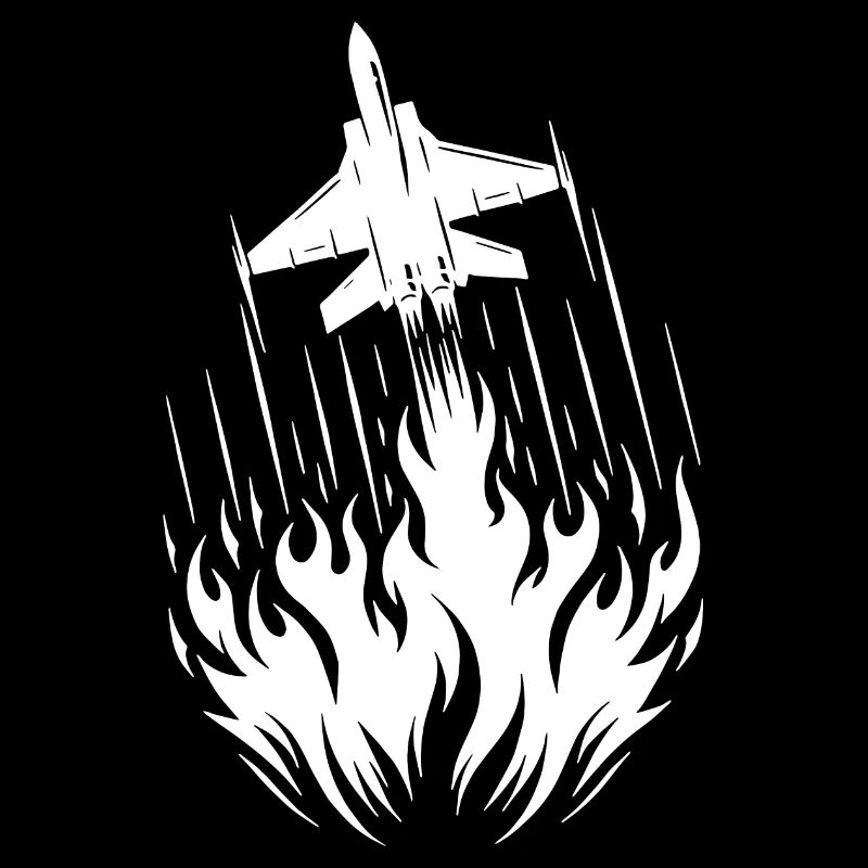 Fighter Jet Model Airplane Fire Flames Flight