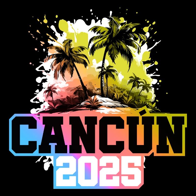 Cancun 2025 Palmen Bunt