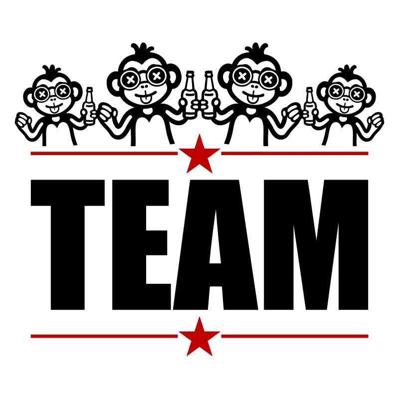 Team Monkey Party Beer Funny