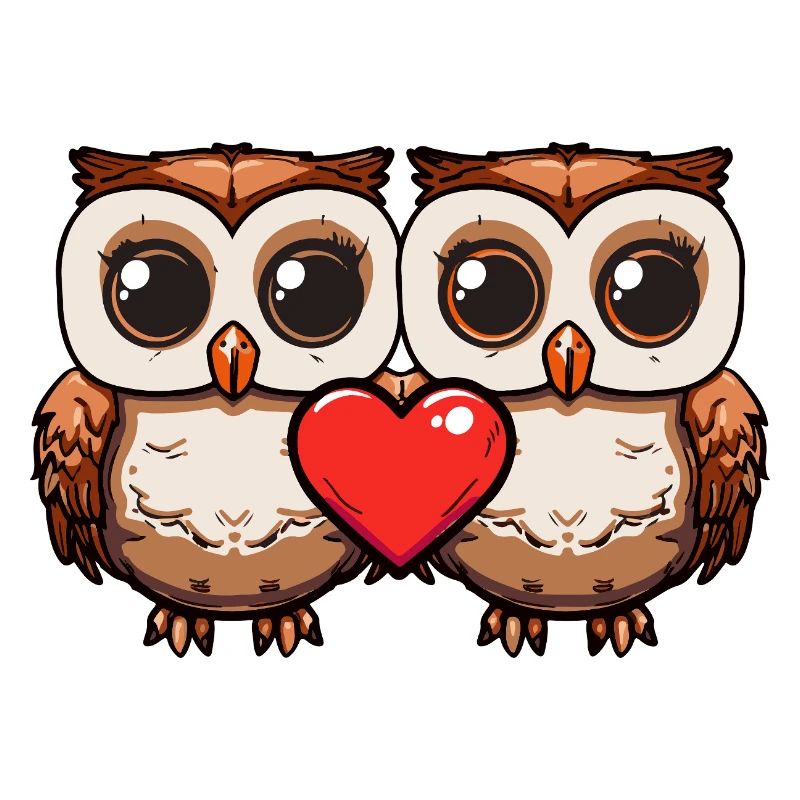 Eule Paar Valentinstag
