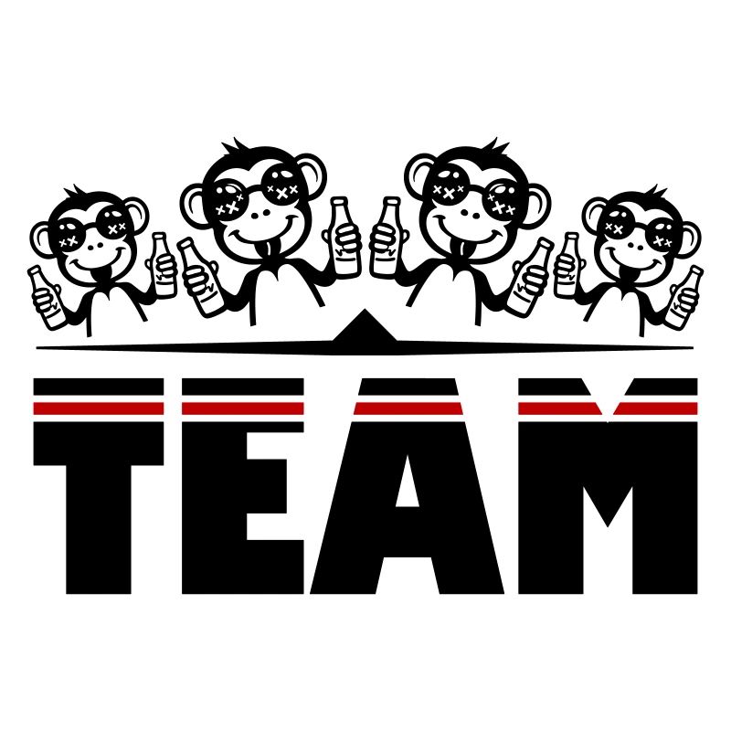Affe Bier Team Drinking