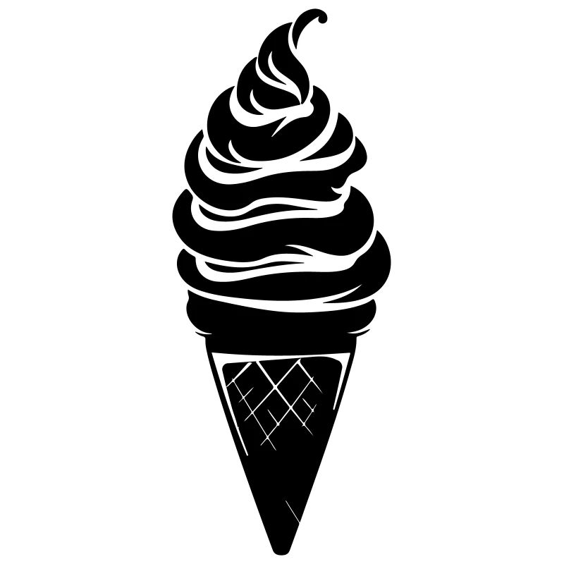 Silhouette de cornet de crème glacée