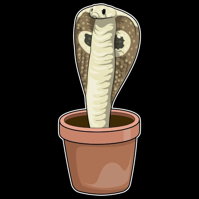 Pot de fleurs de serpent