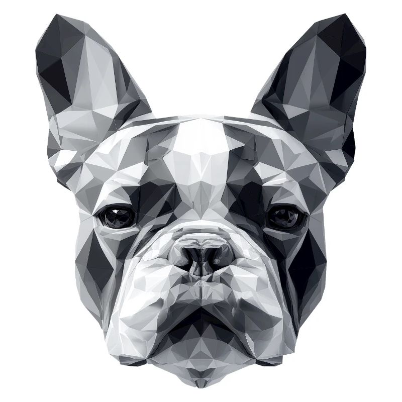 Bouledogue français Low Poly Design