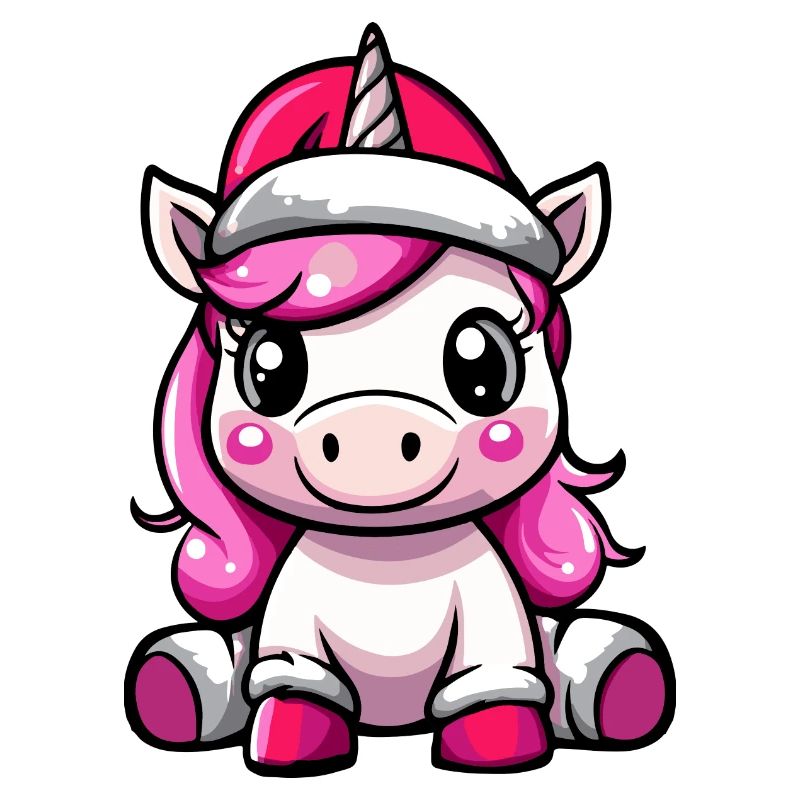 Licorne Noël mignon