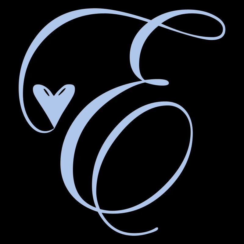 Monogram E Heart Vine