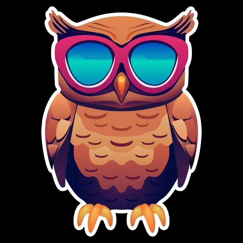 coole Eule mit Sonnenbrille