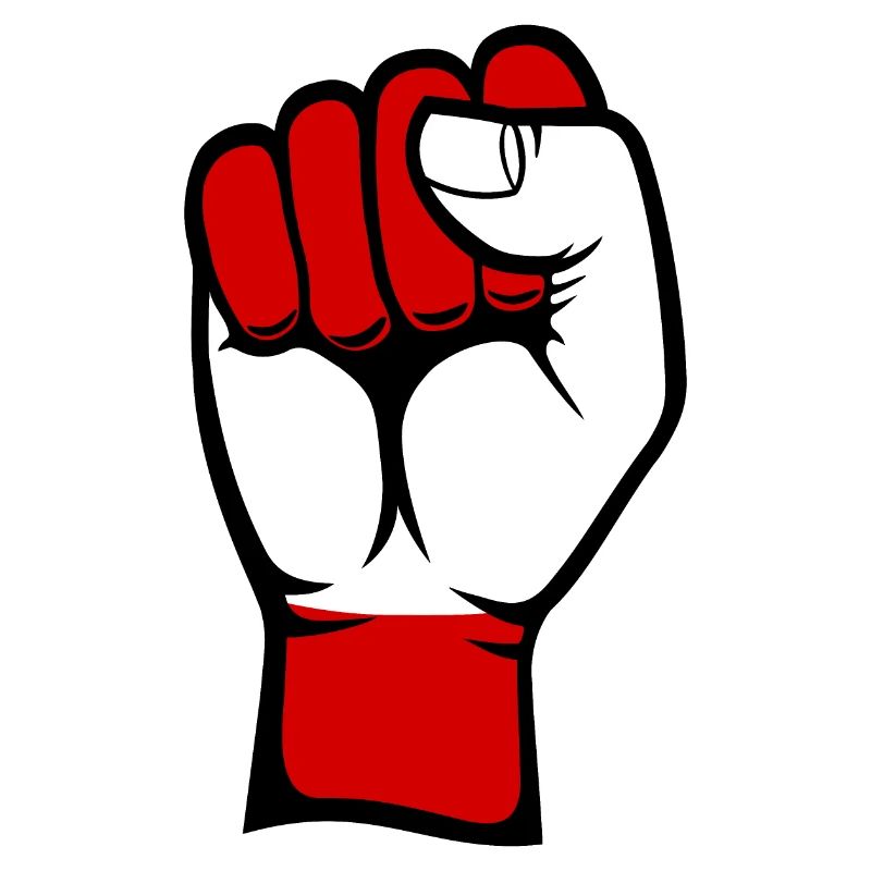 Poing du drapeau de l’Autriche
