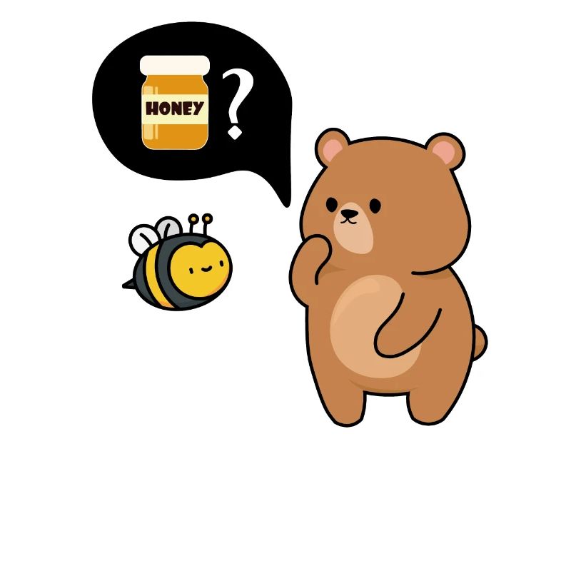 Bear Bee Beekeeper Honey Honeycomb Apiary