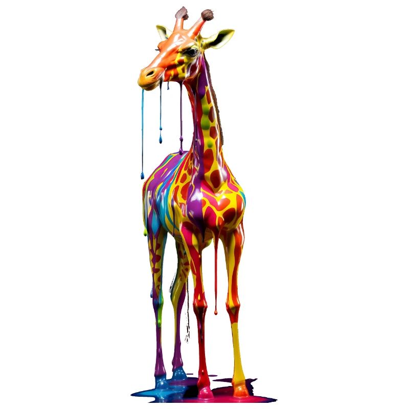 Rainbow Colored Giraffe
