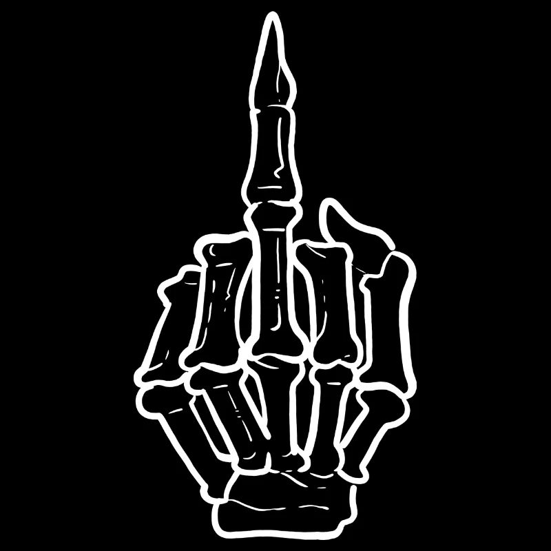 Middle finger skeleton fan. Gift