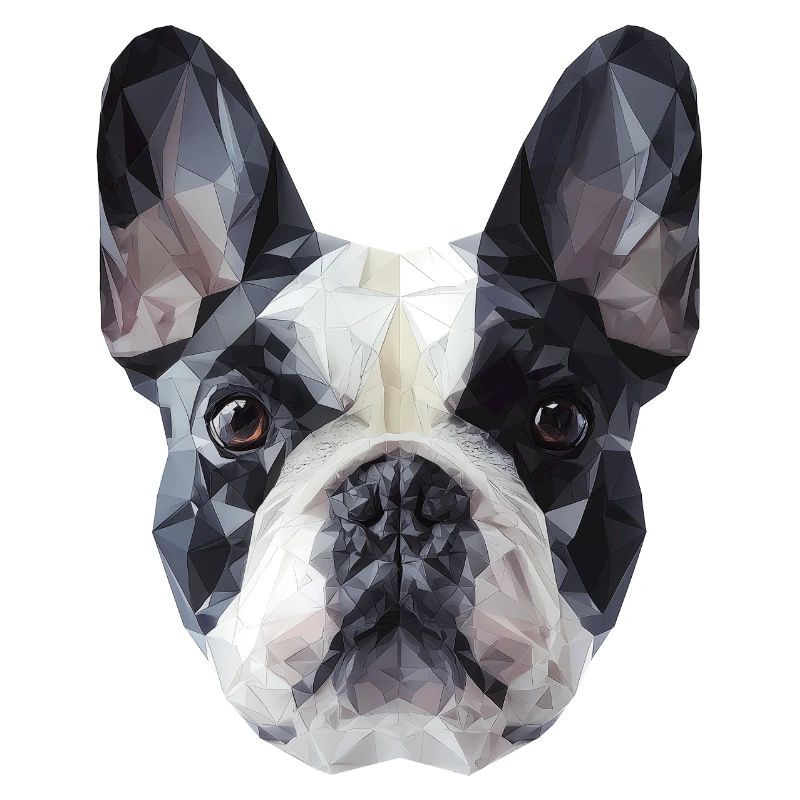 Bouledogue français Low Poly Design