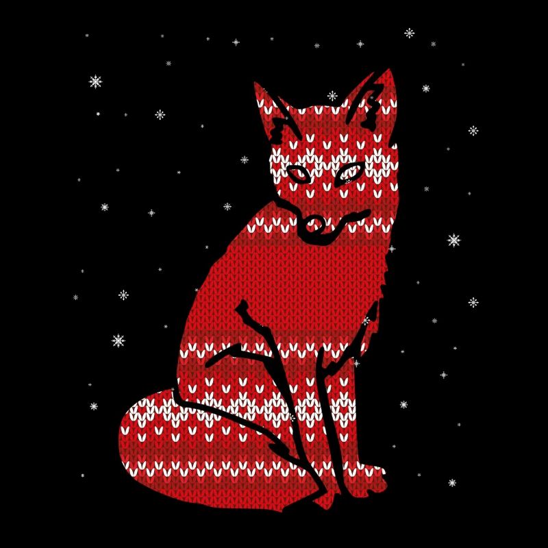 Christmas fox - knitting effect