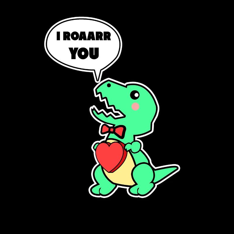 Valentinstag Dino schenkt dir sein Herz Geschenk