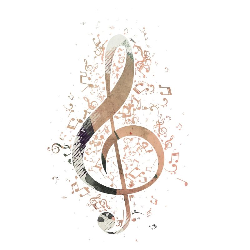 Treble Clef note don d'instruments de musique