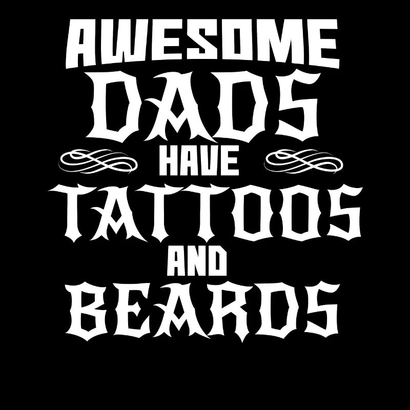 Papa Dad Tattoo Bart Dads Vatertag Papi Sohn son