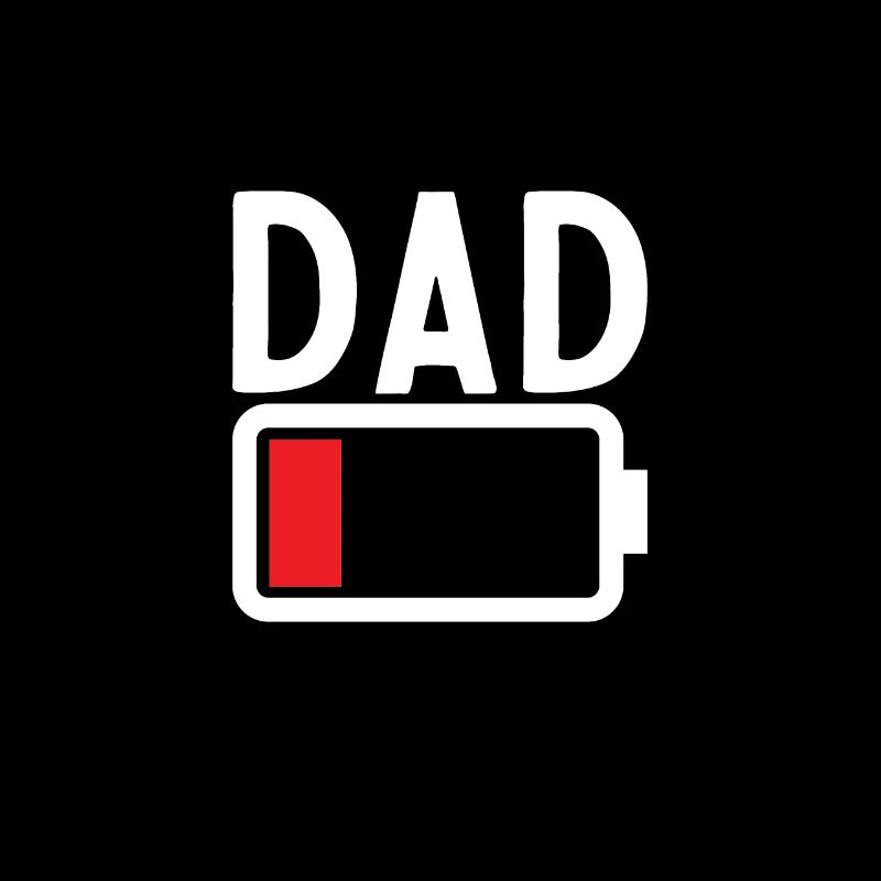 Funny Low Battery Dad daddy and son gift