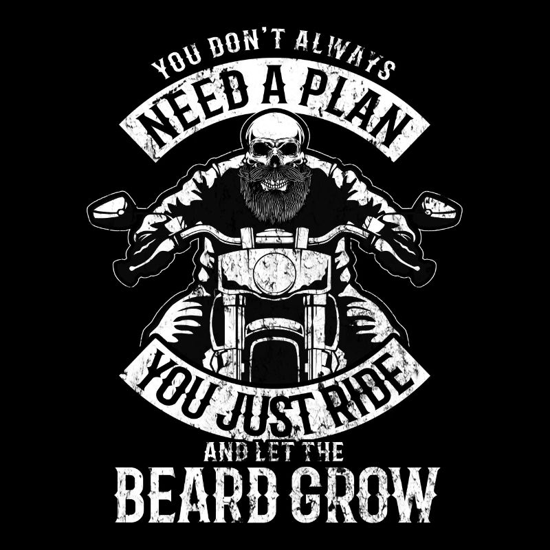 Motorrad Motorradfahrer Biker Bart Geschenkidee