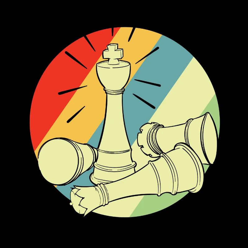 Schach retro Schachbrett Schachspiel Geschenkidee