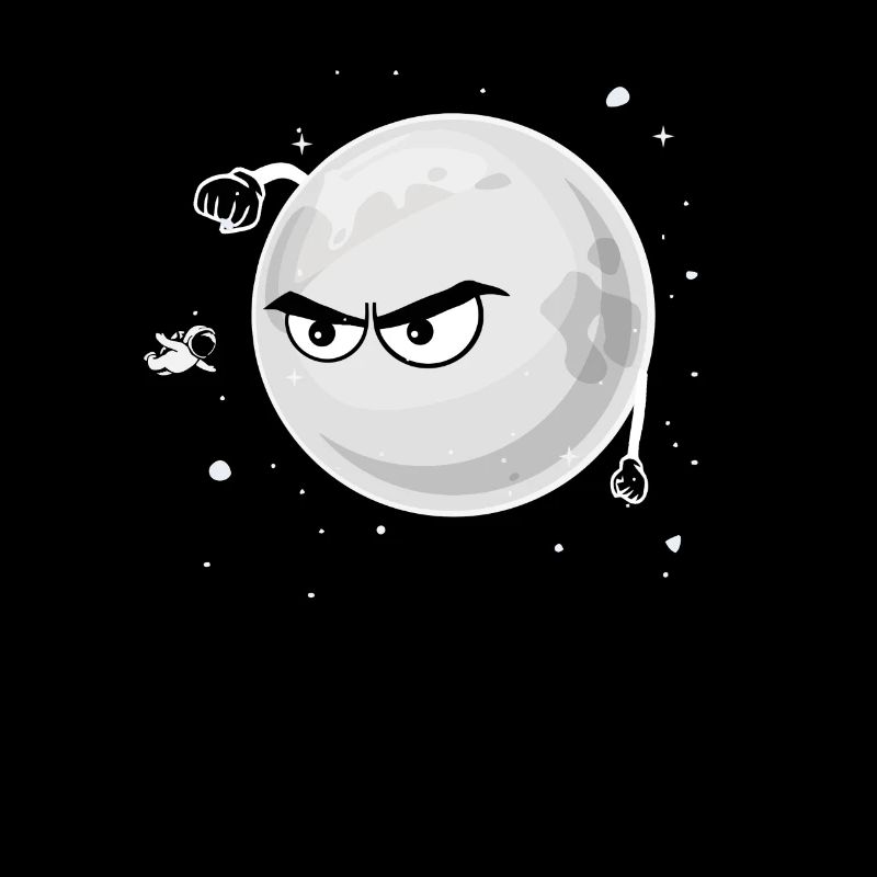 Lune haut astronaute Spatial Spatial Drôle