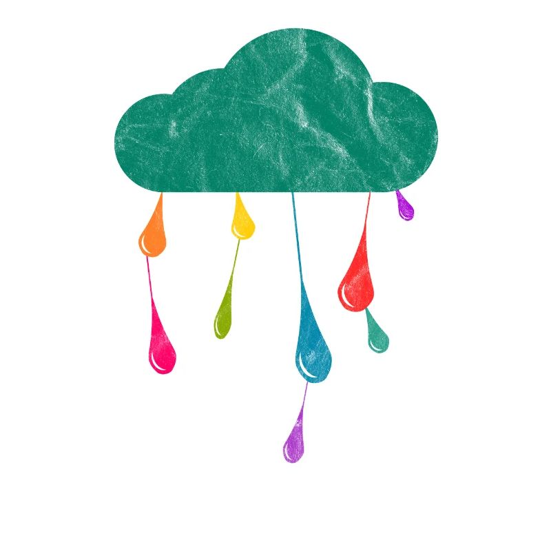 Rain clouds rain drops rainbow diversity