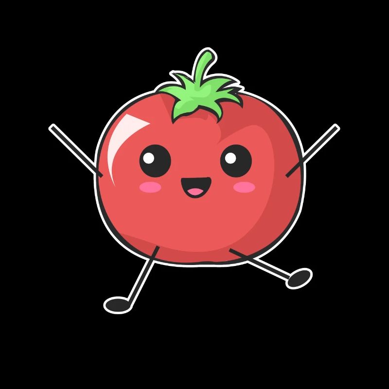 Comic Tomate Chibi vegan vegetarisch Geschenk