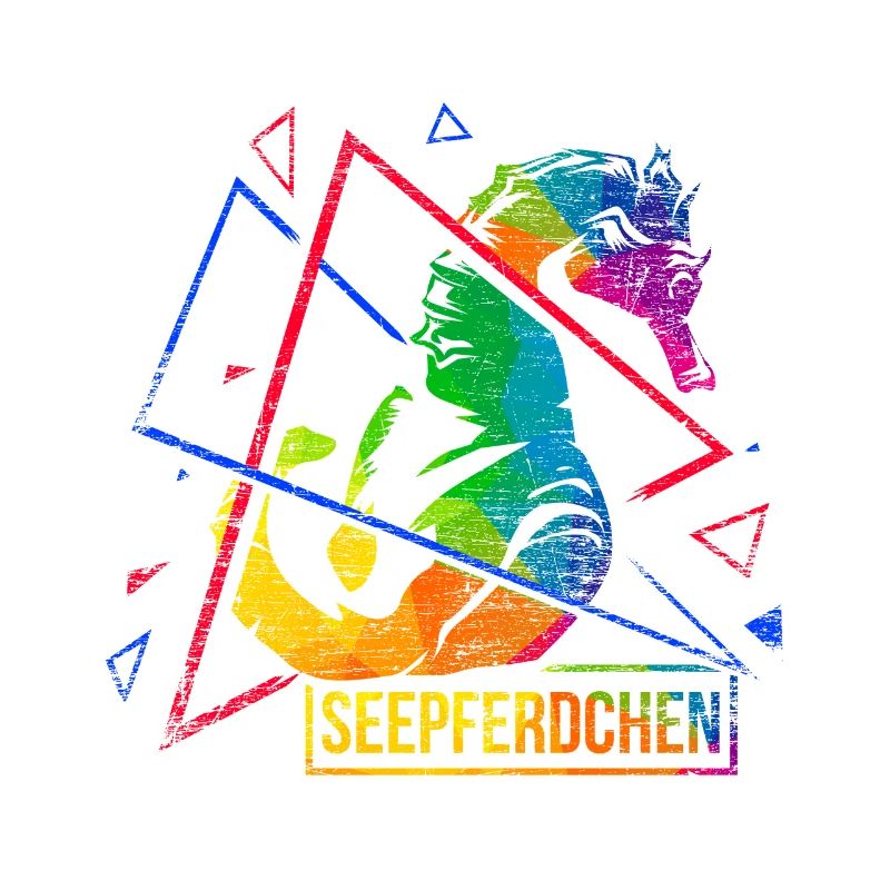 Seepferdchen Polygon Geschenk