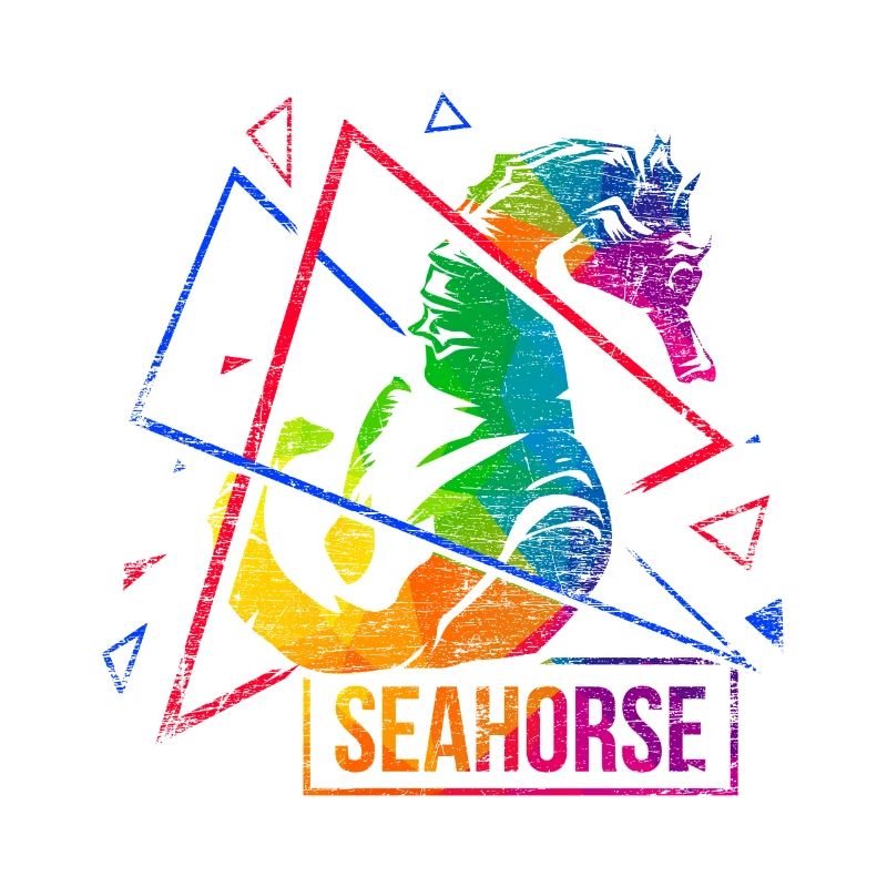 Seepferdchen Polygon Geschenk